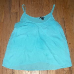 Forever 21 blue silk tank top